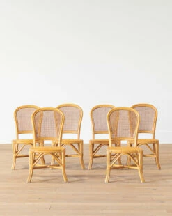 Vintage Bamboo Chairs (Set Of 6)
