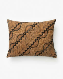 Vintage Brown Diagonal Pattern Pillow Cover No. 2