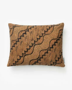 Vintage Brown Diagonal Pattern Pillow Cover No. 4
