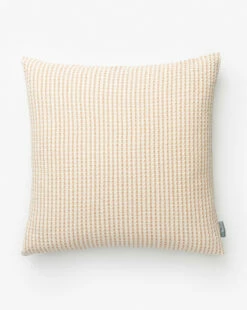 Vintage Orange Waffle Check Pillow Cover No. 1
