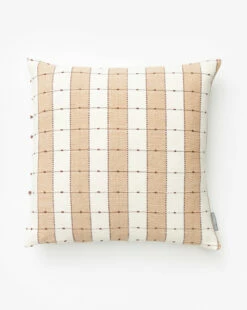Vintage Tan Check Pillow Cover No. 3