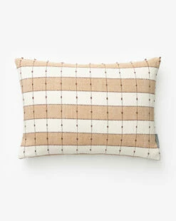Vintage Tan Check Pillow Cover No. 7