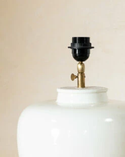 Vintage White Glazed Lamp -Bloomingville Shop VintageWhiteGlazedLamp MLHT1059 WHT OS D2