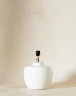 Vintage White Glazed Lamp