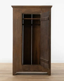 Vintage Wooden Single Door Wardrobe -Bloomingville Shop VintageWoodenSingleDoorWardrobe MFRN2464 WDN OS D1