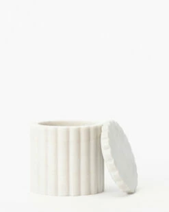White Marble Canister -Bloomingville Shop WhiteMarbleCanister 1