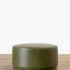 Wilder Leather Ottoman -Bloomingville Shop WilderLeatherOttoman MFRN2126 GRN OS MAIN