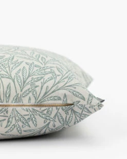 Morris & Co. X McGee & Co. Willow Pillow Cover -Bloomingville Shop WillowPillowCover MPLW1255 BLU 22x22 D1