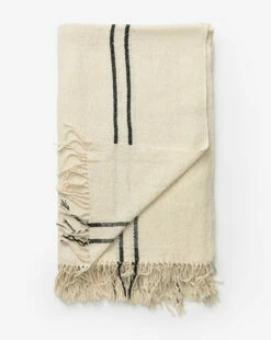 Winston Silk Stripe Throw -Bloomingville Shop WinstonSilkStripeThrow MBED0129 BLU OS D1