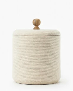 Wrapped Lidded Container -Bloomingville Shop WrappedLiddedContainer MDCR2404 NAT L